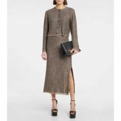 Altuzarra Dione Sequin-embellished Midi Skirt