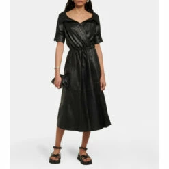Altuzarra Lydia Leather Midi Dress