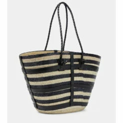 Altuzarra Leather-trimmed Striped Raffia Tote -Altuzarra Discount Store unnamed file 506