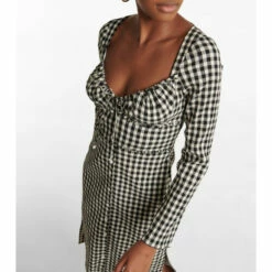Altuzarra Himalia Gingham Cotton And Silk Dress -Altuzarra Discount Store unnamed file 673