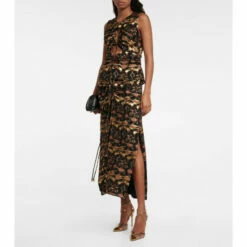 Altuzarra Safia Embellished Silk Satin Maxi Skirt