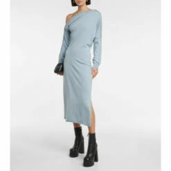 Altuzarra Jeevika One-shoulder Knit Midi Dress