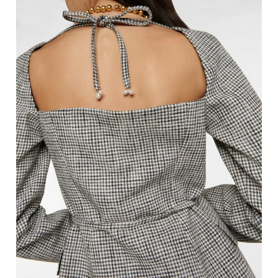 Altuzarra Aphelion Gingham Tweed Jacket 6 Altuzarra Aphelion Gingham Tweed Jacket - Image 4